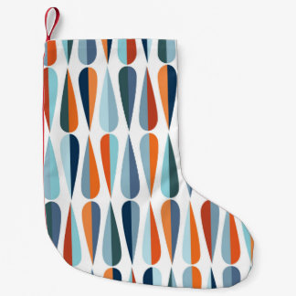 Mid century modern style retro seamless pattern wi small christmas stocking