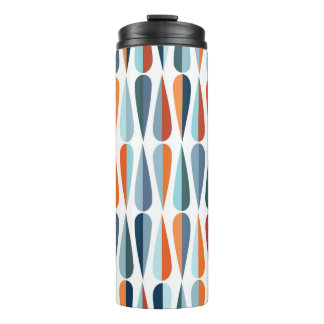 Mid century modern style retro seamless pattern wi thermal tumbler