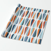 Mid century modern style retro seamless pattern wi