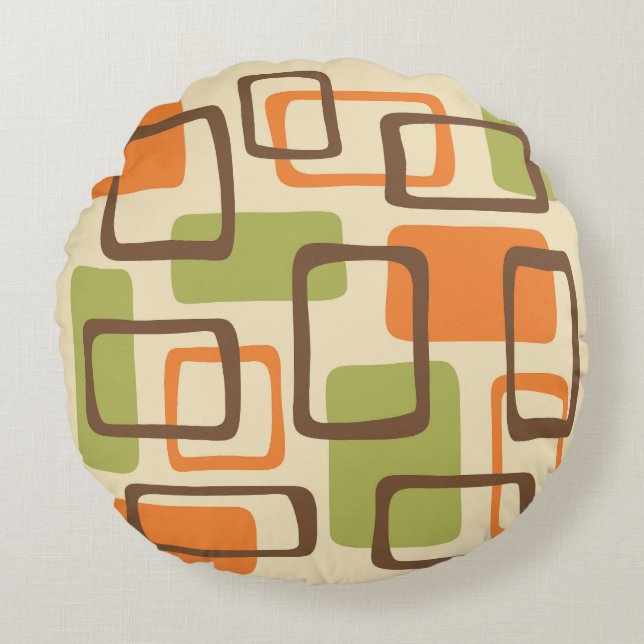 Mid Century Modern Style Round Cushion (Front)