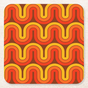 Mid Century Modern Style Square Paper Coaster