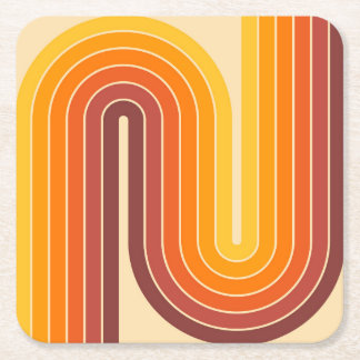 Mid Century Modern Style Square Paper Coaster