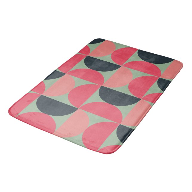 Mid-Century Modern Summer Sunset   Bath Mat (Angled)
