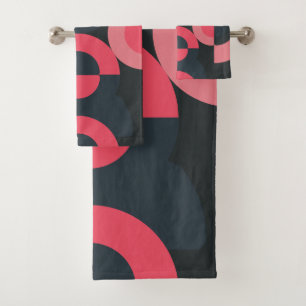 Mid-Century Modern Summer Sunset     Bath Towel Set