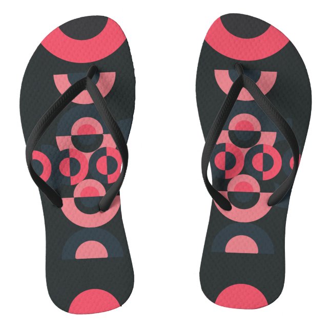 Mid-Century Modern Summer Sunset    Flip Flops (Footbed)