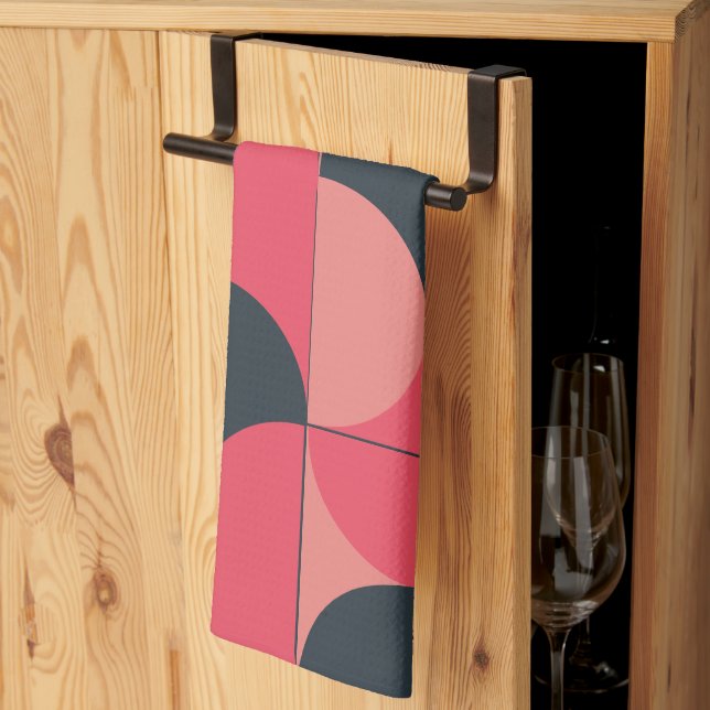 Mid-Century Modern Summer Sunset    Tea Towel (Thirds Fold)