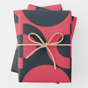 Mid-Century Modern Summer Sunset      Wrapping Paper Sheet