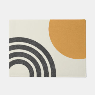 Mid century modern Sun & Rainbow Doormat