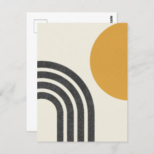 Mid century modern Sun & Rainbow Postcard