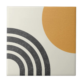 Mid century modern Sun & Rainbow Tile