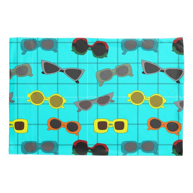 Mid-Century Modern Sunglasses  Pillowcase (Back)