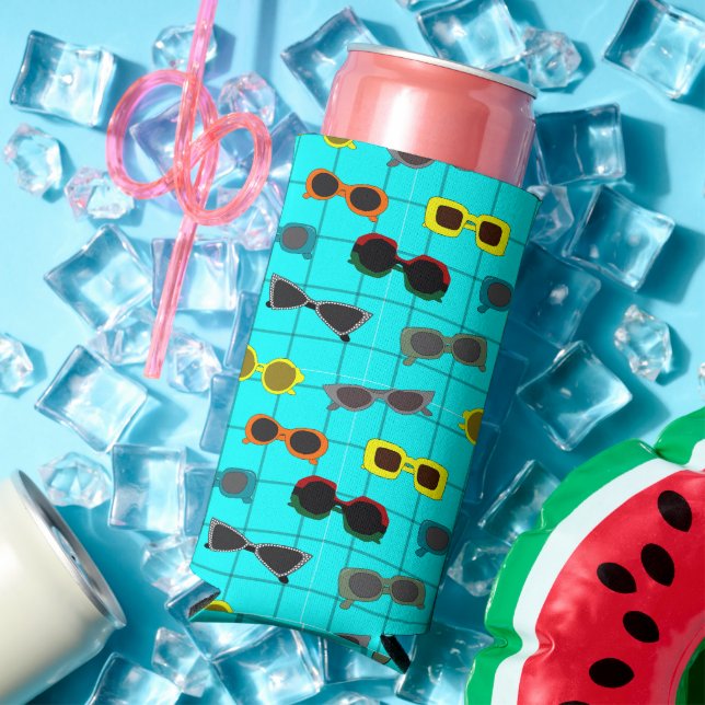 Mid-Century Modern Sunglasses  Seltzer Can Cooler (In Situ Summer)