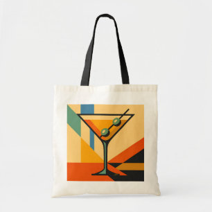 Mid Century Modern Sunrise Bauhaus Martini Tote Bag