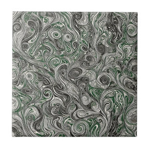 Mid Century Modern Swirls Tile
