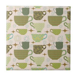 Mid Century Modern Teacup Tile
