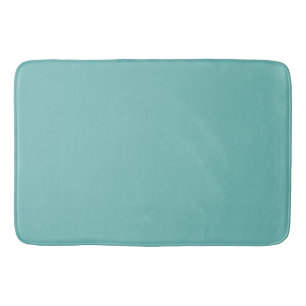Mid Century Modern Teal Solid Bath Mat