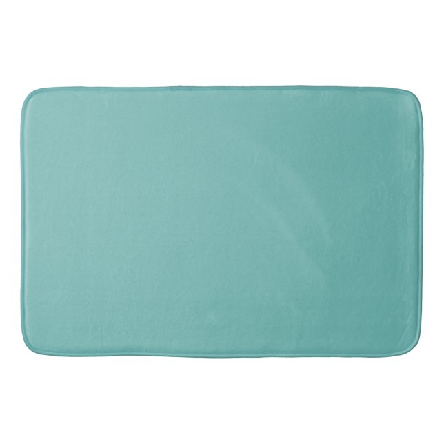 Mid Century Modern Teal Solid Bath Mat (Front)