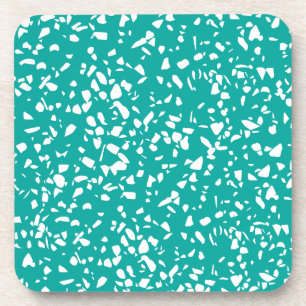 Mid Century Modern Terrazzo Coasters Aqua