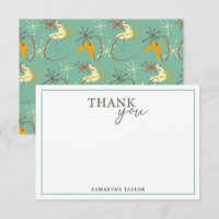 Mid-Century Modern Thank You Card – Retro Atomic 