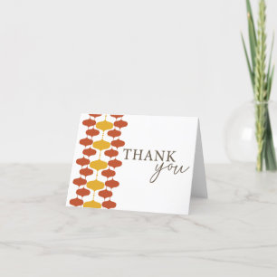 Mid Century Modern Thank You Card – Retro Orange 
