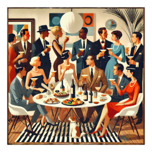 Mid Century Modern The Martini Intellectuals  Photo Print