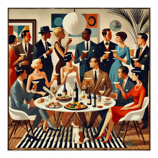 Mid Century Modern The Martini Intellectuals  Poster (Front)