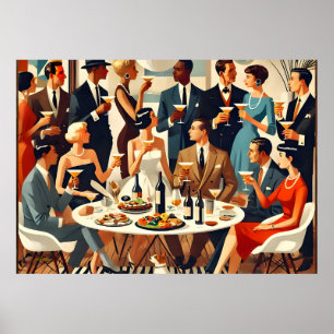 Mid Century Modern The Martini Intellectuals  Poster