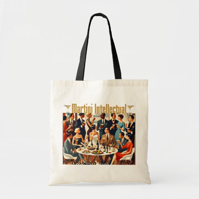 Mid Century Modern The Martini Intellectuals  Tote Bag (Front)