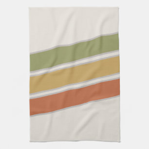 Mid Century Modern Three Stripes Tea Towel