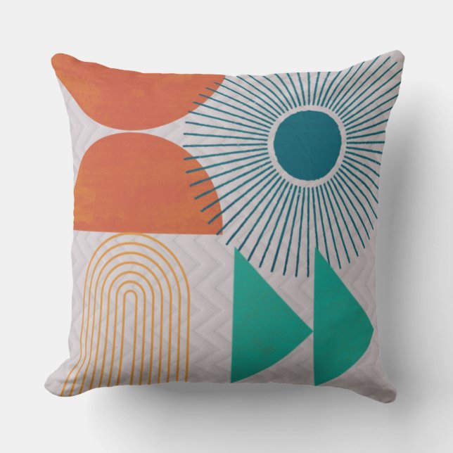 Mid-Century Modern Throw Pillow (Front)