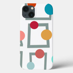 Mid-century Modern Trapezoids and Circles iPhone 13 Case