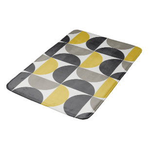 Mid-Century Modern Turmeric Gunmetal Bath Mat