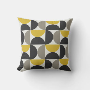 Mid-Century Modern Turmeric Gunmetal Cushion