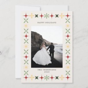 Mid Century Modern Vintage Christmas Photo Card