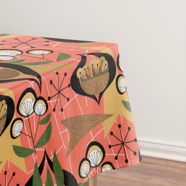 Mid-Century Modern | Vintage Fifties Style Tablecloth (In Situ)