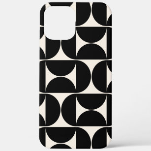 Mid Century Modern Vintage Pattern Black And White Case-Mate iPhone Case