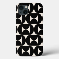 Mid Century Modern Vintage Pattern Black And White