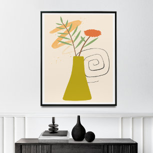 Mid-Century Modern Wall Art, Bohemian Style,  Poster