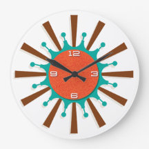 Mid-Century Modern Wall Clock - Graphic Spokes