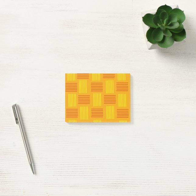 Mid-Century Modern Weave  Post-it Notes (Office)