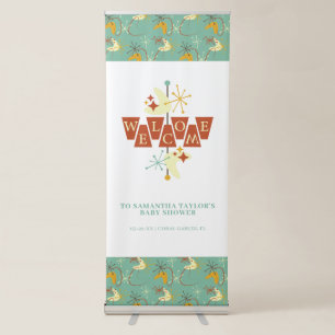 Mid-Century Modern Welcome Sign Retro Baby Shower