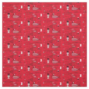 Mid-Century Modern Whimsical Fish Fabric