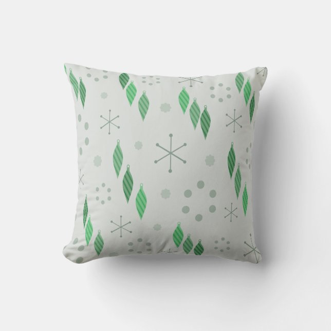 Mid Century Modern Winter Green Cushion (Front)