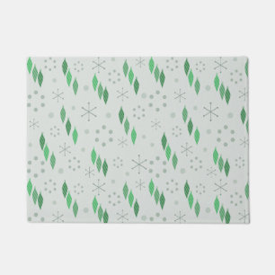Mid Century Modern Winter Green Doormat