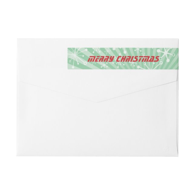 Mid-Century Modern Wraparound Return Address Label (Back)