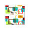Mid Century Modern Wrapped Canvas Abstract #16