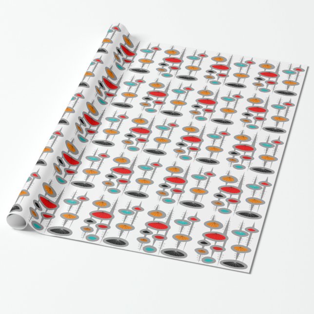Mid-Century Modern Wrapping Paper #60 (Unrolled)