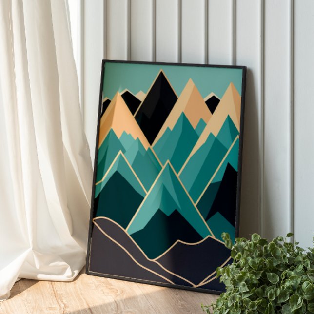 Mid Century Mountains Poster (Creator Uploaded)