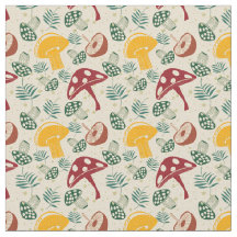 Mid Century Mushroom Pattern 