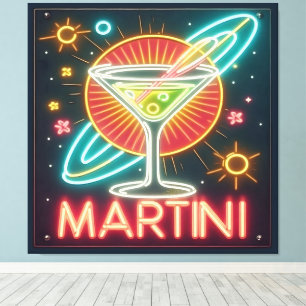 Mid Century Neon Martini Sign 